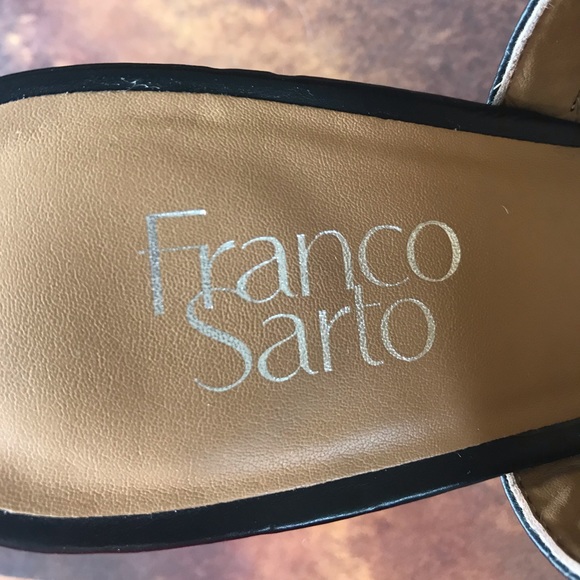 Franco Sarto 3” Black Sandal Wedge Heels - Picture 6 of 10